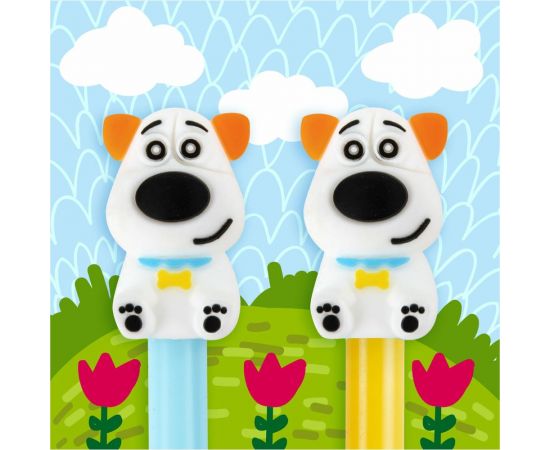 Шариковая ручка ЮНЛАНДИЯ Собачка с топпером, корпус ассорти, синяя, узел 0.7 мм 143807 – изображение 9