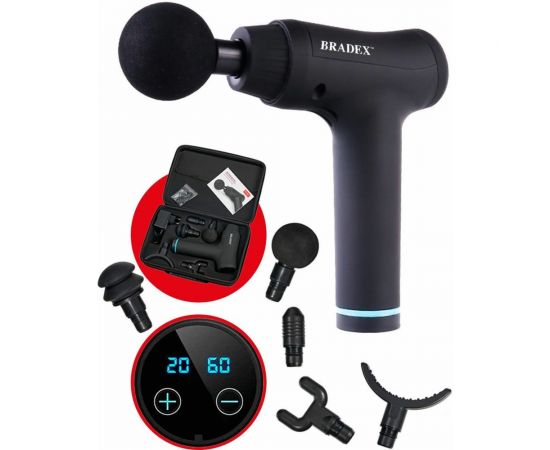 Вибрационный массажер для тела BRADEX Массажный пистолет KZ 0561 – изображение 9