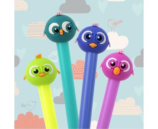 Шариковая ручка ЮНЛАНДИЯ с топпером П??енец корпус ассорти, синяя, узел 0.7 мм 143811 – изображение 9