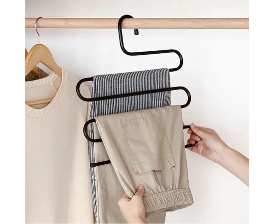 Вешалка для брюк и одежды BRABIX Змейка, 5 секций, 34x36 см, белая 608465 – изображение 9