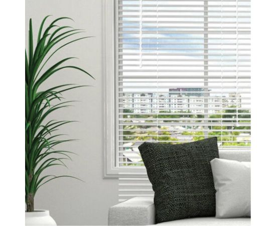 Горизонтальные жалюзи BRABIX 40x160 см алюминий цвет белый 606030 – изображение 10