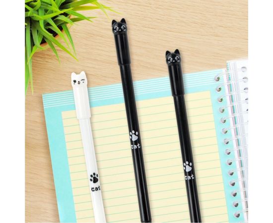 Фигурная шариковая ручка ЮНЛАНДИЯ Котик корпус ассорти, синяя, узел 0.7 мм 143787 – изображение 10