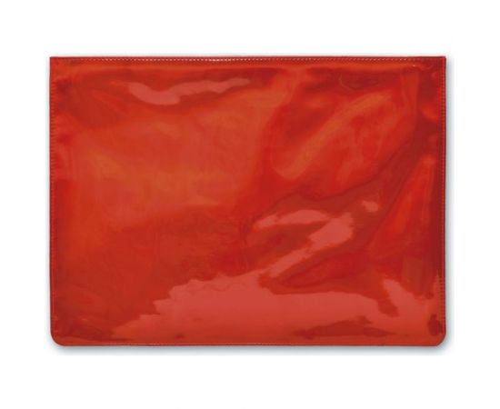 Папка для документов Феникс + КРАСНЫЙ А4, 33x24 см, 1 отделение, металлизированный ПВХ, ""собачка"" в форме сердца, молния 46444 