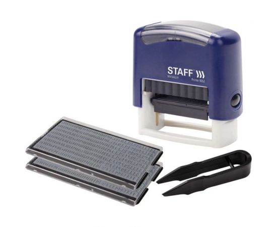 Самонаборный штамп STAFF Printer 8052 4-строчный, оттиск 48х18 мм, кассы в комплекте 237424 