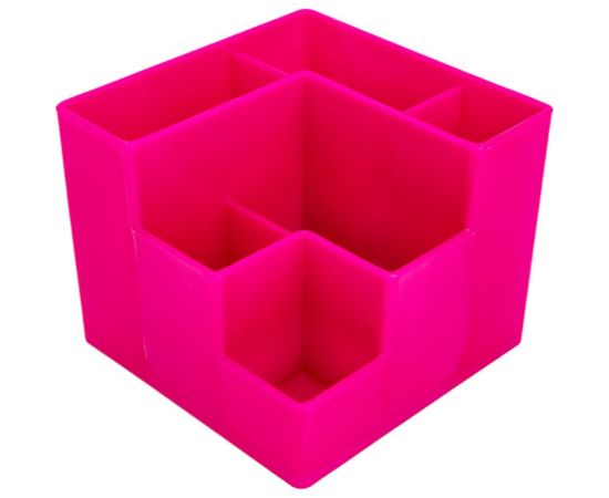 Подставка для канцелярских мелочей ОСКОЛПЛАСТ 6 отделений, розовая 601-11 