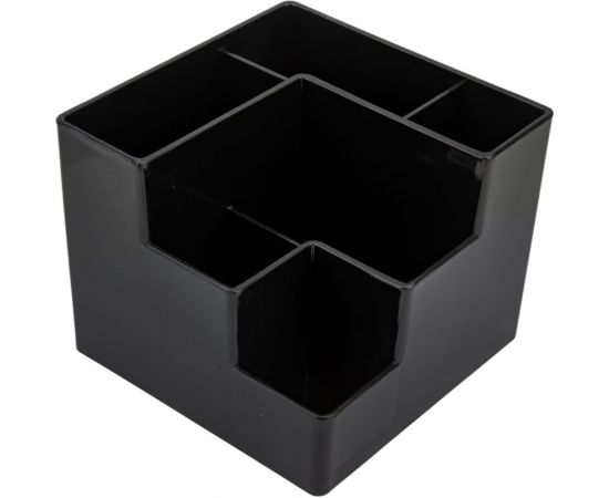 Подставка для канцелярских мелочей ОСКОЛПЛАСТ 6 отделений, черная 601-02 