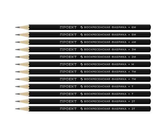 Набор графитных карандашей Воскресенская карандашная фабрика ОПП заточенные ассорти 8 шт х 12 517790 