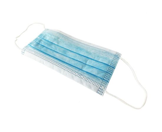 Одноразовая защитная Маска Спец трехслойная на резинках с носовым фиксатором 50 шт МАСКА-50 