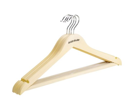 Набор универсальных вешалок ATTRIBUTE SILUET CREAM 44см, 4шт AHP224 