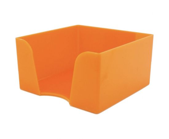 Пластбокс для бумажного блока ОСКОЛПЛАСТ 9х9х5 см, оранжевый 995-12 