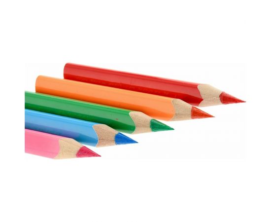 Набор цветных карандашей Каляка-Маляка 12 цветов, трехгранные, укороченные, толстые, 3+ КТТКМ12 – изображение 12