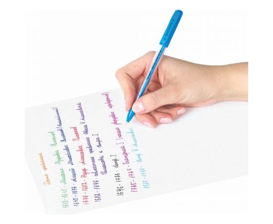 Шариковые ручки ЮНЛАНДИЯ масляные, набор 8 шт., STAR АССОРТИ узел 0.7 мм, линия 0.35 мм 143011 – изображение 13