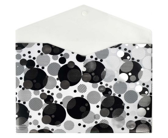 Папка для документов Феникс + КРУГИ полипропилен, А4, 33.3x23.5 см, 2 отделения, кнопка, тиснение фольгой, УФ-печать 49682 – изображение 2