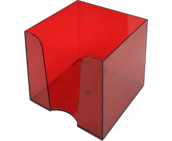 Пластбокс для бумажного блока ОСКОЛПЛАСТ 9х9х5 см, бордо прозрачный 995-07 – изображение 2