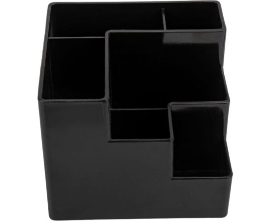 Подставка для канцелярских мелочей ОСКОЛПЛАСТ 6 отделений, черная 601-02 – изображение 2