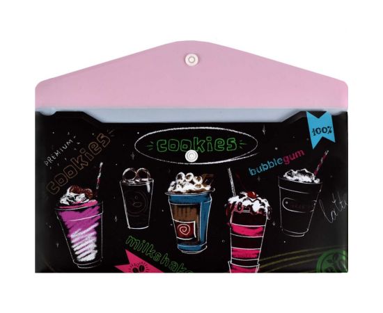 Папка для документов Феникс + КОКТЕЙЛИ полипропилен, 26x14 см, 1 отделен??е, кнопка, УФ-печать 59370 – изображение 2