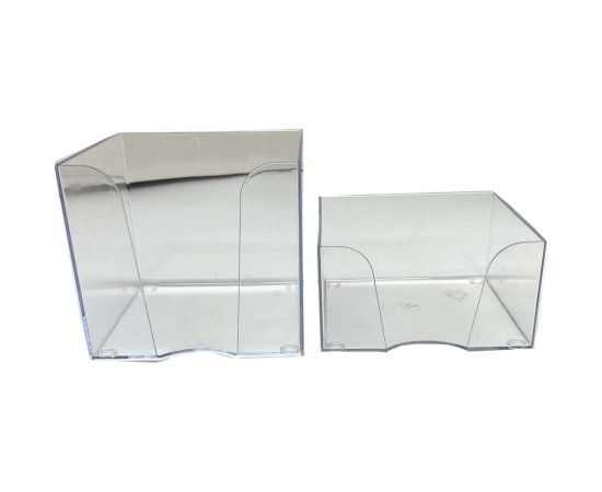 Пластбокс для бумажного блока ОСКОЛПЛАСТ 9х9х4.5 см, прозрачный 945-03 – изображение 2