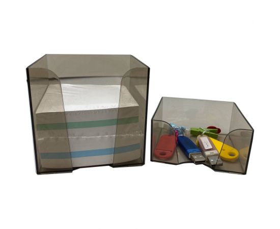 Пластбокс для бумажного блока ОСКОЛПЛАСТ 9х9х5 см, оранжевый 995-12 – изображение 2