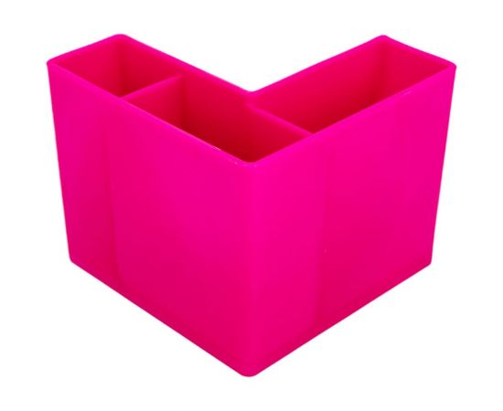 Подставка для канцелярских мелочей ОСКОЛПЛАСТ 6 отделений, розовая 601-11 – изображение 3