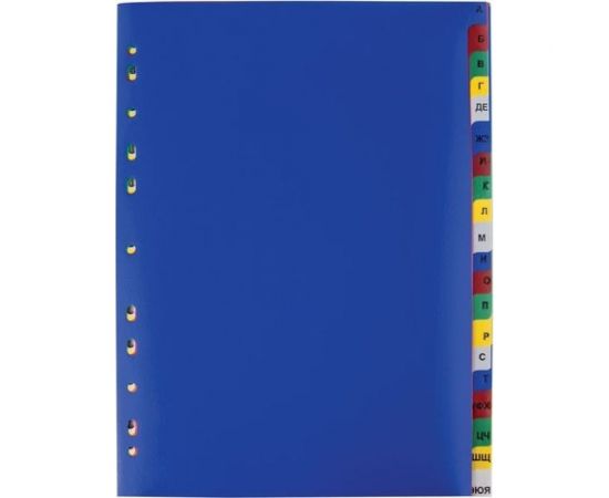 Пластиковый разделитель ОФИСМАГ А4, 20 листов, алфавитный А-я, оглавление, цветной 225619 – изображение 3