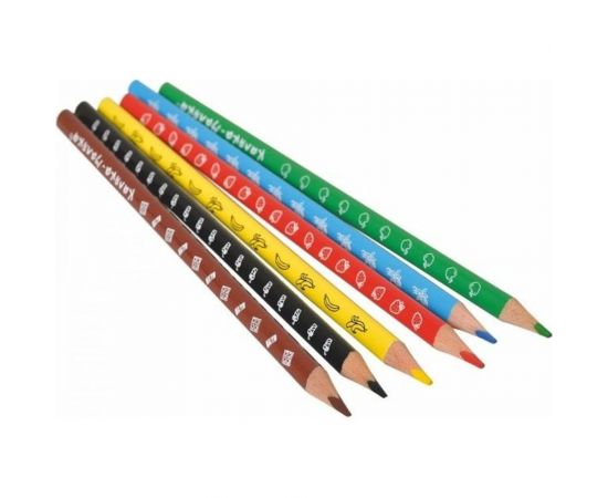 Набор цветных карандашей Каляка-Маляка 6 цветов трехгранные дерево ароматизированные КТКМ6А – изображение 3