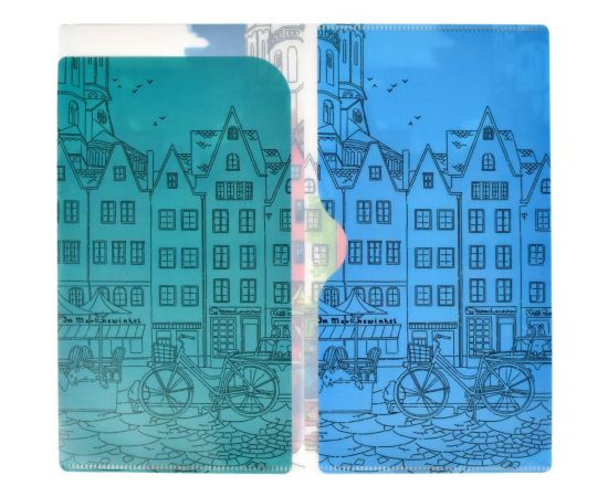 Папка для документов Феникс + Город полипропилен, 11x20.5 см, 1 отделение, 1 впаянный карман, 1 впаянный уголок, УФ-печать 53258 – изображение 3