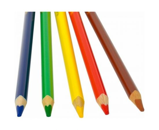 Набор цветных карандашей Каляка-Маляка Премиум 12 цветов утолщенный, супермягкий грифель, трехгранные КМКМ12 – изображение 3