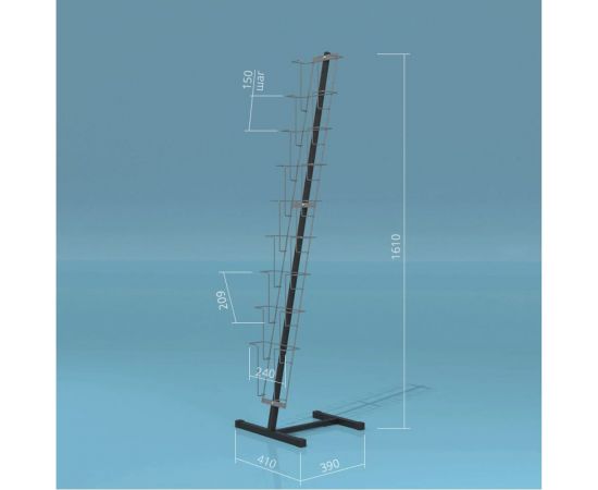 Стойка ПК МАГС К010-А4 для рекламных материалов хром СКЛ02-00004 – изображение 4