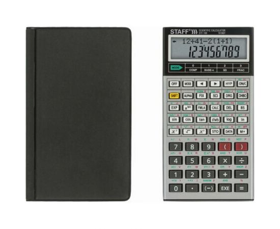 Двухстрочный инженерный калькулятор STAFF STF-169 143х78мм, 242 функции, 10+2 разрядов, 250138 – изображение 4