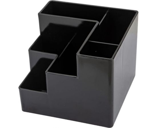 Подставка для канцелярских мелочей ОСКОЛПЛАСТ 6 отделений, черная 601-02 – изображение 4
