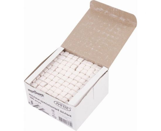 Натуральный мел ЮНЛАНДИЯ белый Алгем, набор 100 шт, квадратный 229070 – изображение 4