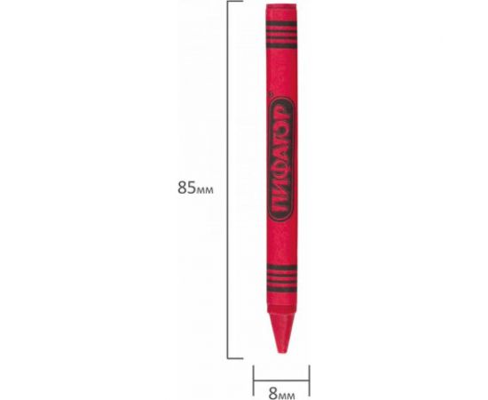 Восковые карандаши ПИФАГОР СОЛНЫШКО набор 6 цветов 227278 – изображение 4