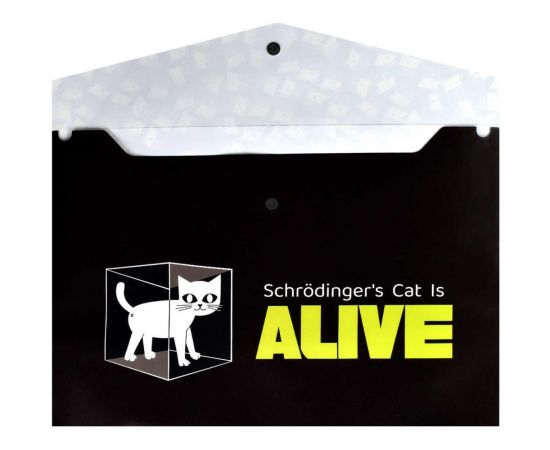 Папка для тетрадей Феникс + Научный Кот полипропилен, А4, 33x23.5 см, 1 отделение, кнопка, УФ-печать 62538 – изображение 4