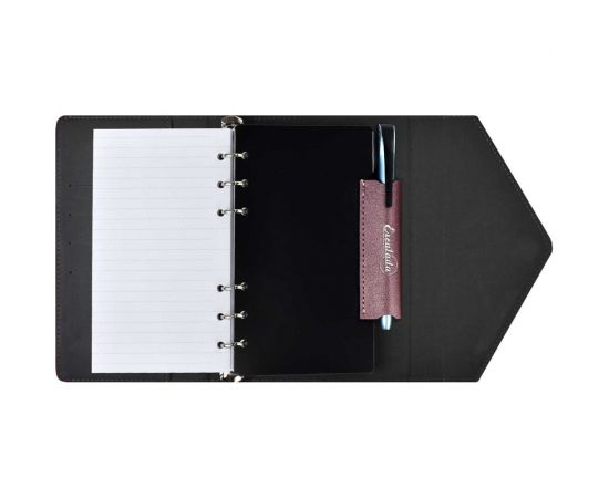 Сменный разделитель Феникс+ ЧЁРНЫЙ пластик, искусственная кожа краст, 95x170 мм, петля для ручки, бандероль + ПЭТ-пакет 50305 – изображение 5