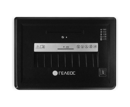 Уничтожитель документов ГЕЛЕОС DIN P-2, полоса 3,9мм, 17-21 лист70г/м2, CD/пл.карты/скрепки/скобы, 26 литров УМ26-2 – изображение 6