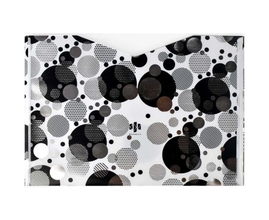 Папка для документов Феникс + КРУГИ полипропилен, А4, 33.3x23.5 см, 2 отделения, кнопка, тиснение фольгой, УФ-печать 49682 – изображение 6