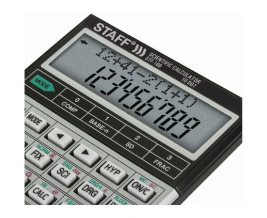 Двухстрочный инженерный калькулятор STAFF STF-169 143х78мм, 242 функции, 10+2 разрядов, 250138 – изображение 7