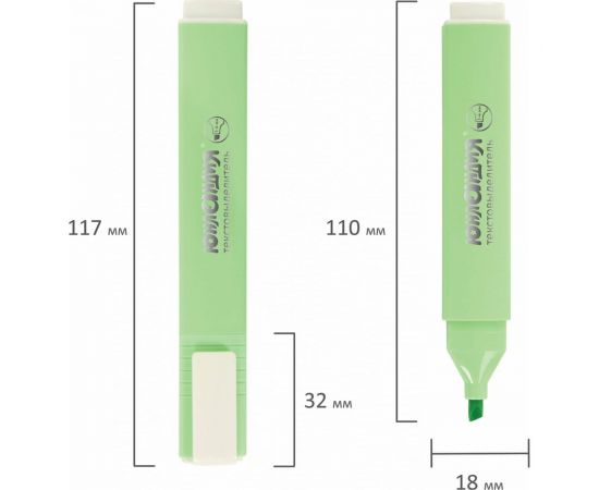Текстовыделитель ЮНЛАНДИЯ COLORSTAR PASTEL, мята, линия 1-4 мм 151711 – изображение 7