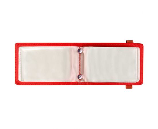 Визитница Феникс + Змея черный, красный, 110x80 мм, 12 односторонних карманов, ПВХ, застежка - резинка 45293 – изображение 7