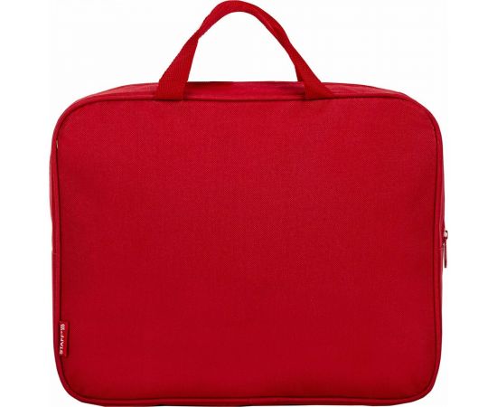 Папка Staff EVERYDAY на молнии с ручками, А4, ширина 80 мм, полиэстер, красная 270739 