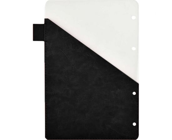 Сменный разделитель Феникс+ 150 САРИФ ЧЁРНЫЙ пластик, искусственная кожа сариф, 135x205 мм, карманы для визиток и документов, петля для ручки, ПЭТ-пакет 50299 