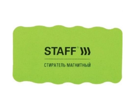 Магнитные стиратели для магнитно-маркерной доски STAFF 57х107 мм, 10 шт, зеленые 237510 
