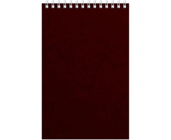 Блокнот Альт Офис 1 А5, 60 листов, бордовый, в клетку, на спирали, 127х203 мм 61353 