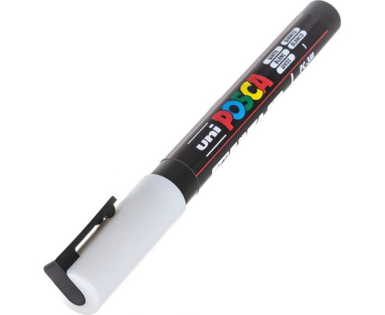 Художественный акриловый маркер UNI POSCA PC-3M, белый, 0.9 - 1.3 мм, пулевидный наконечник 149540 – изображение 2