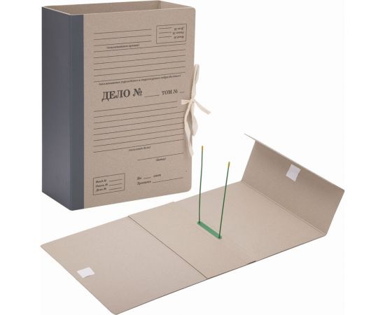 Архивная папка для переплета Staff ""Форма 21"" 120 мм, с механизмом для скоросшивания, завязки 112171 – изображение 2