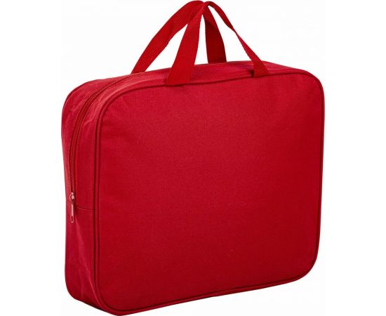 Папка Staff EVERYDAY на молнии с ручками, А4, ширина 80 мм, полиэстер, красная 270739 – изображение 2