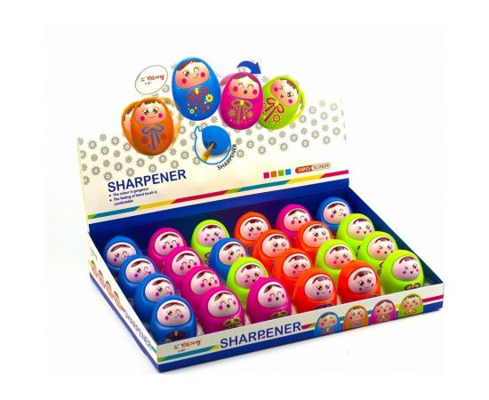 Пластиковая Точилка Yalong Неваляшка контейнер 2 отверстия YL17039 – изображение 2