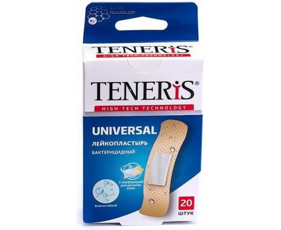 Набор пластырей 20шт UNIVERSAL универсальный на полимерной основе бактерицидный с ионами TENERIS 630289 – изображение 3