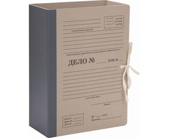 Архивная папка для переплета Staff ""Форма 21"" 120 мм, с механизмом для скоросшивания, завязки 112171 – изображение 3