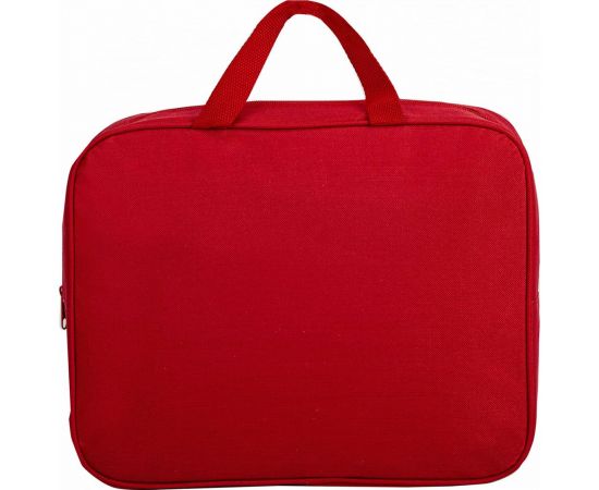 Папка Staff EVERYDAY на молнии с ручками, А4, ширина 80 мм, полиэстер, красная 270739 – изображение 3